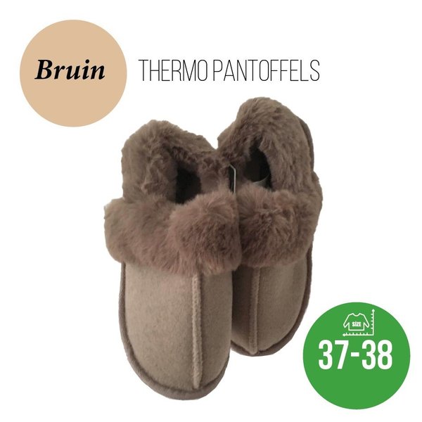Thermo Pantoffels Bruin 37-38